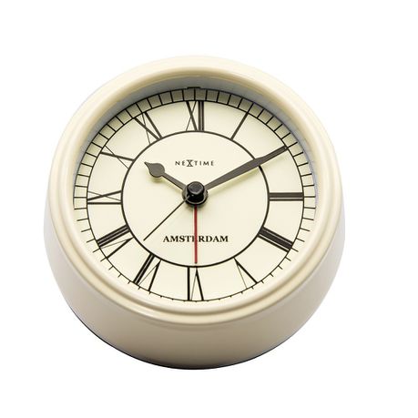 NeXtime 11cm Small Amsterdam Metal Round Alarm Clock