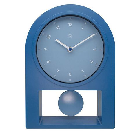 NeXtime 30cm Plastic "Swing Table" Table/Shelf Clock - Petrol Blue