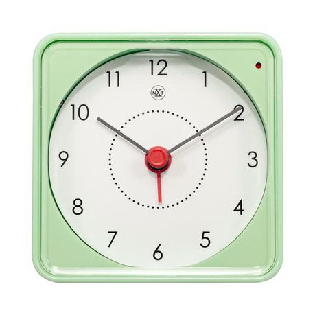 NeXtime 7.3cm "Nathan" Plastic Square Alarm Clock - Green