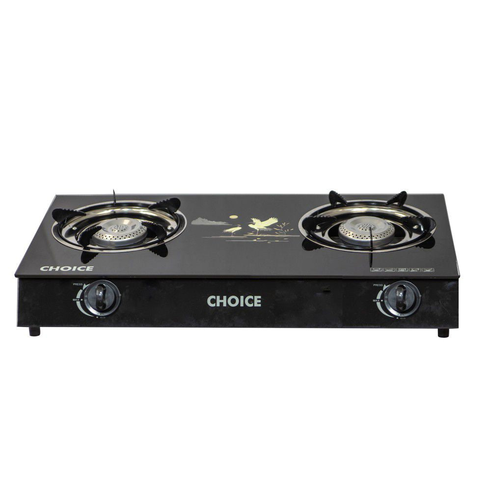 Choice Tempered Glass 2 Burner Gas Stove