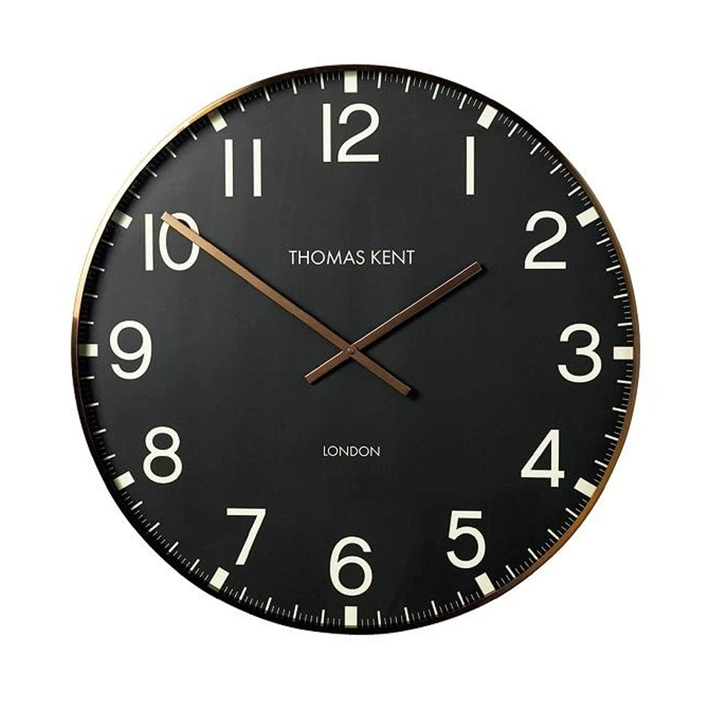 Thomas Kent 40cm Smith Arabic Round Analog Wall Clock - Black