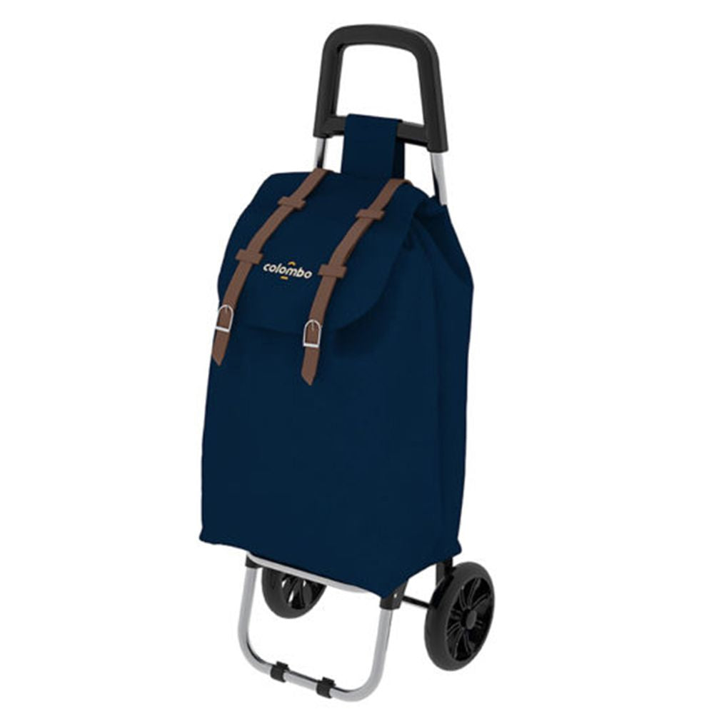 Colombo 40 Litres Waterproof Polyester Blue Shopping Trolley - Smart