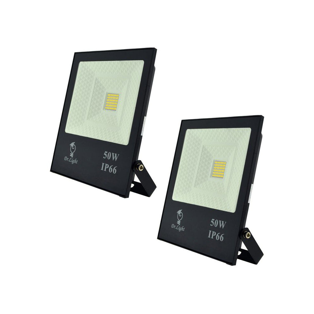 Set of 2 Dr Light 50W FLY SMD Slim LED Flood Lights for Outdoor