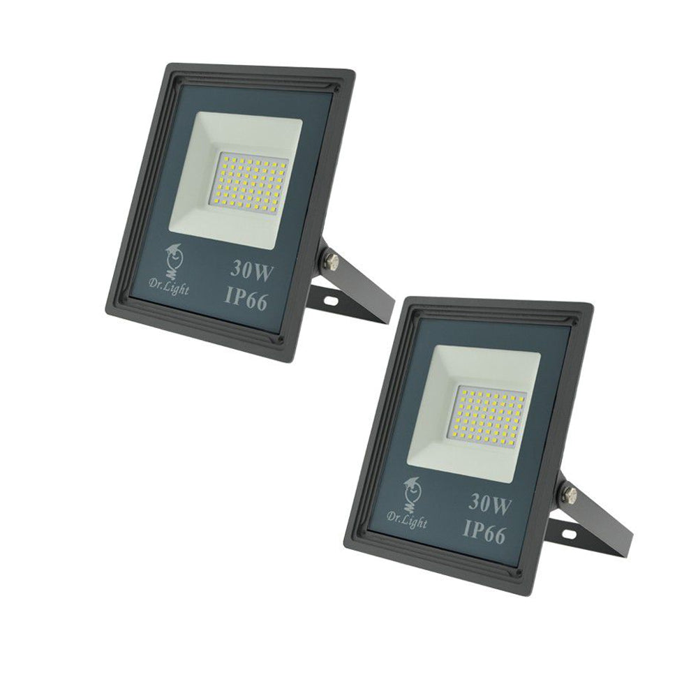 Set of 2 Dr Light FLG 30W Slim SMD LED Flood Lights for Outdoor