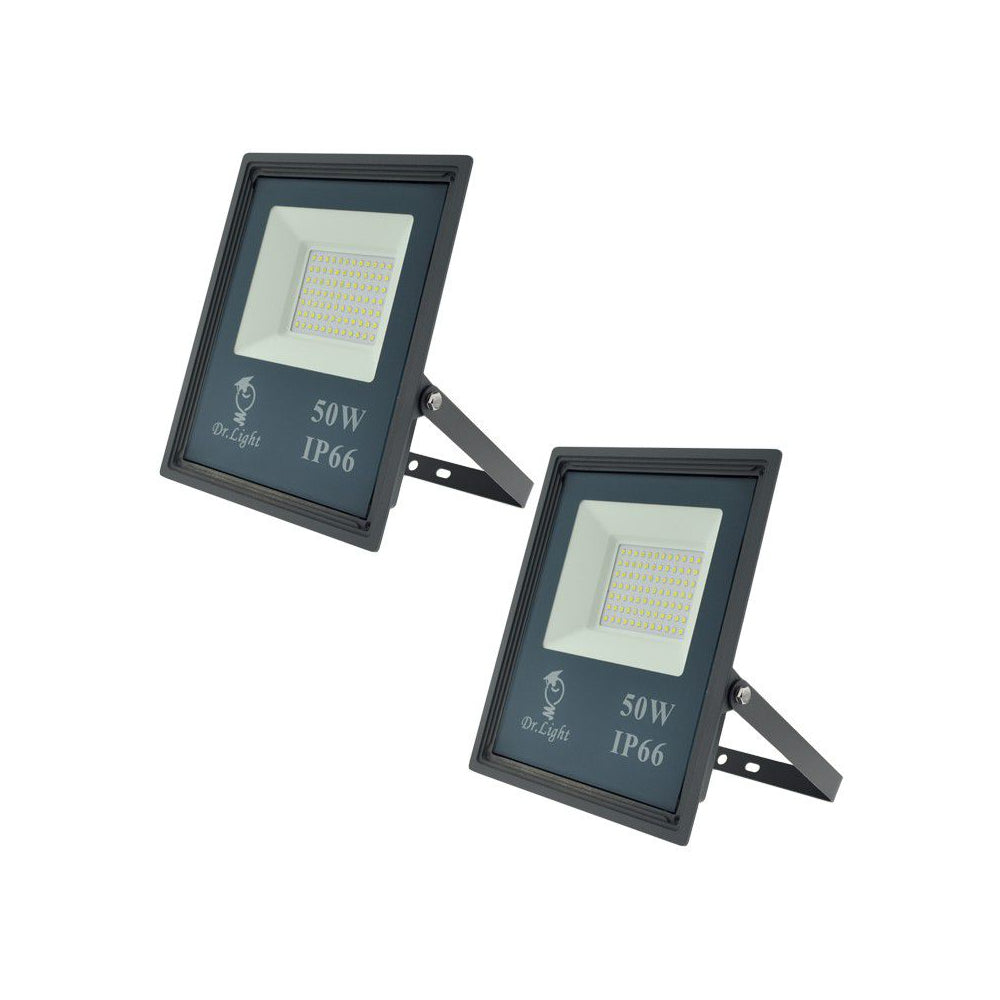 Set of 2 Dr Light FLG 50W Slim SMD LED Flood Lights for Outdoor