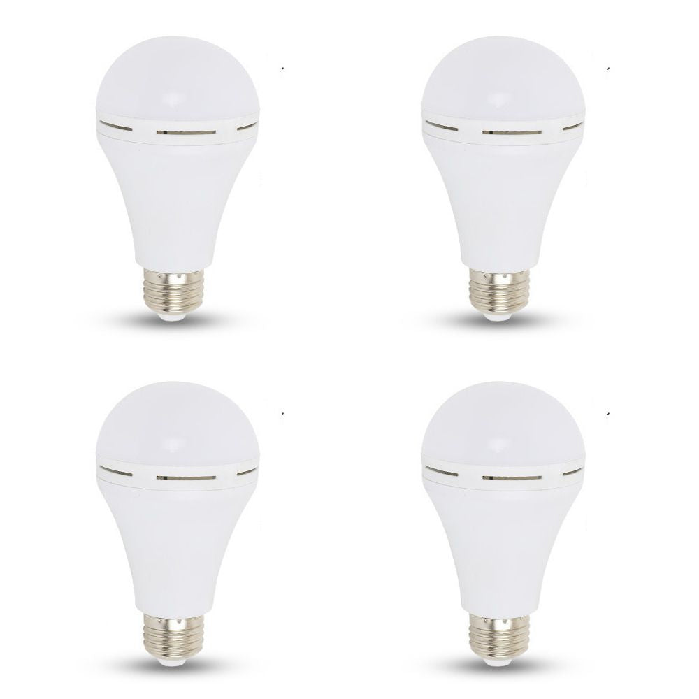 Drlight 4 Pcs Load Shedding LED 18W Rechargeable Bulb E27 Screw 6500k