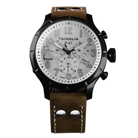 TSIKOLIA P47 Limited Edition Swiss Made Men's Leather Watch