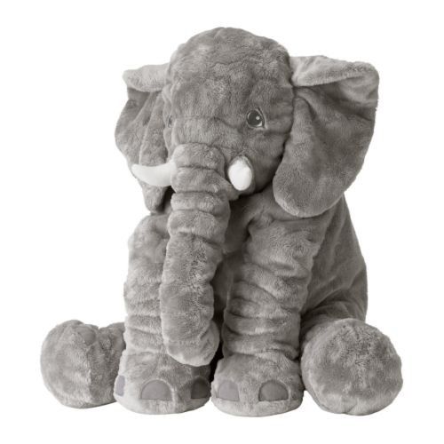 Cuddly Elephant Comfort Pillow - Grey