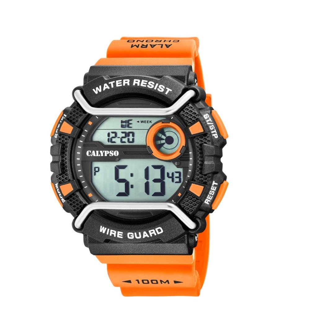 Calypso Digital Mens Wire Guard Sports Watch - Digital Gent Collection