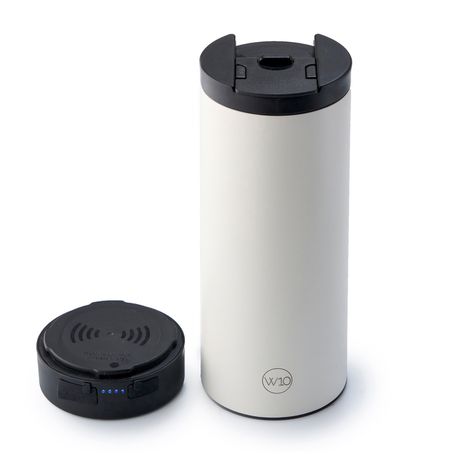 W10 London 2-in1 3000mAH Wireless Charger Travel Mug Power Cup - Oxford