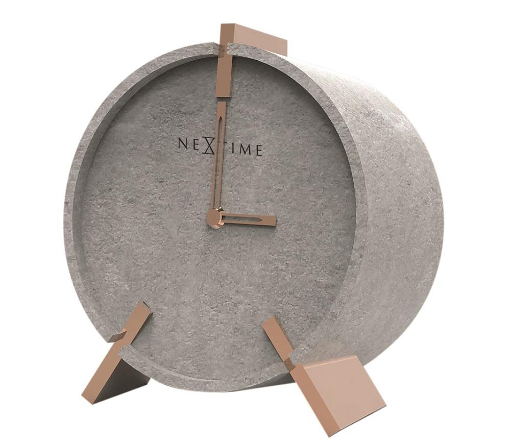 NeXtime 15cm Concrete Mohawk Table/Desk Clock - Grey